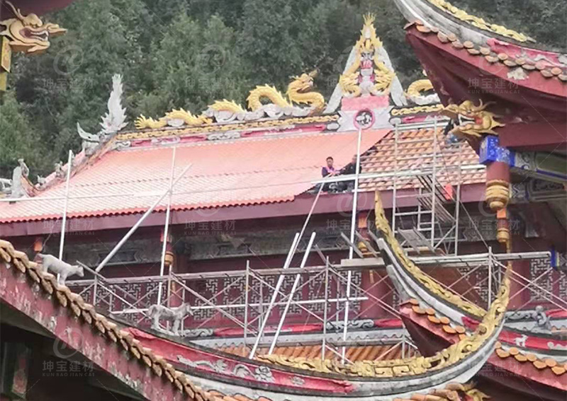 西藏阿坝寺庙合成树脂瓦专用屋面瓦